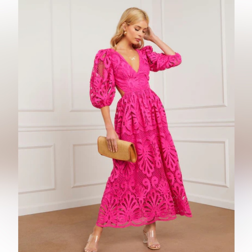 Vivianna Eyelet Maxi Dress New